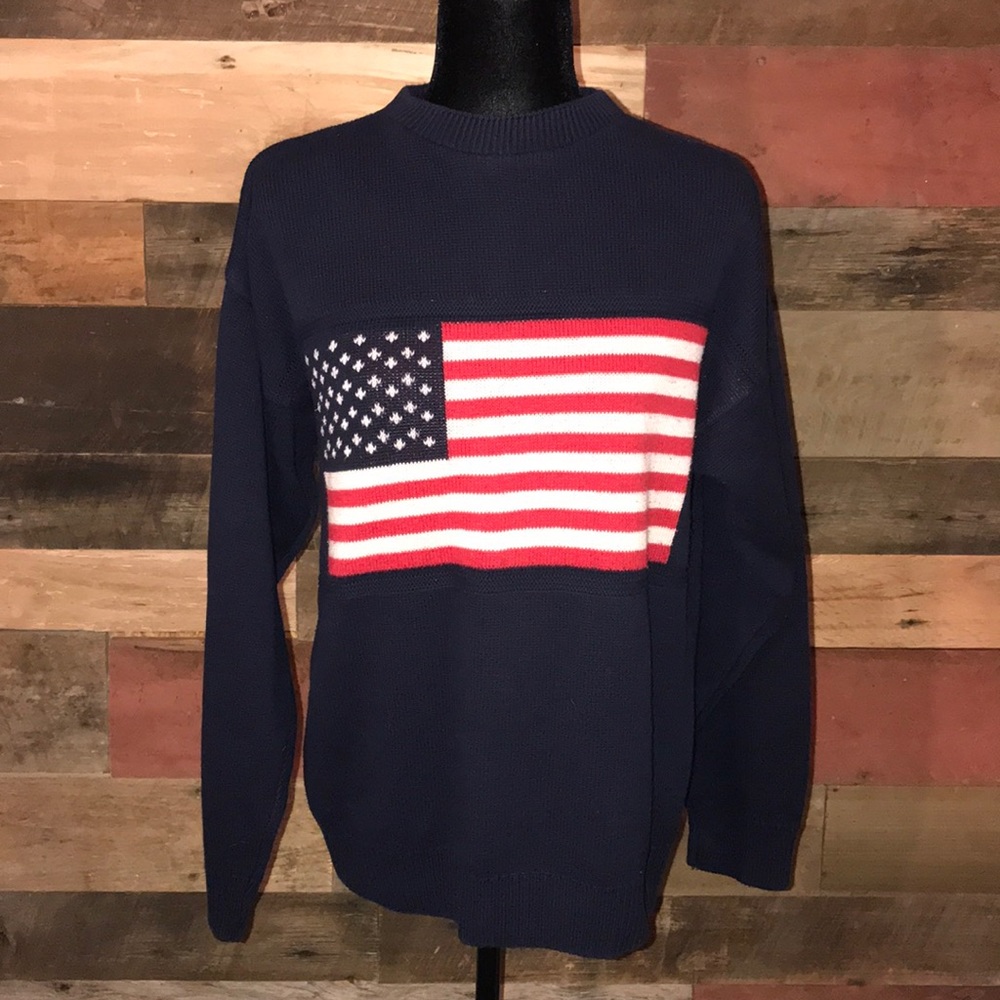 🇺🇸Vintage Stars and Stripes chunky sweater